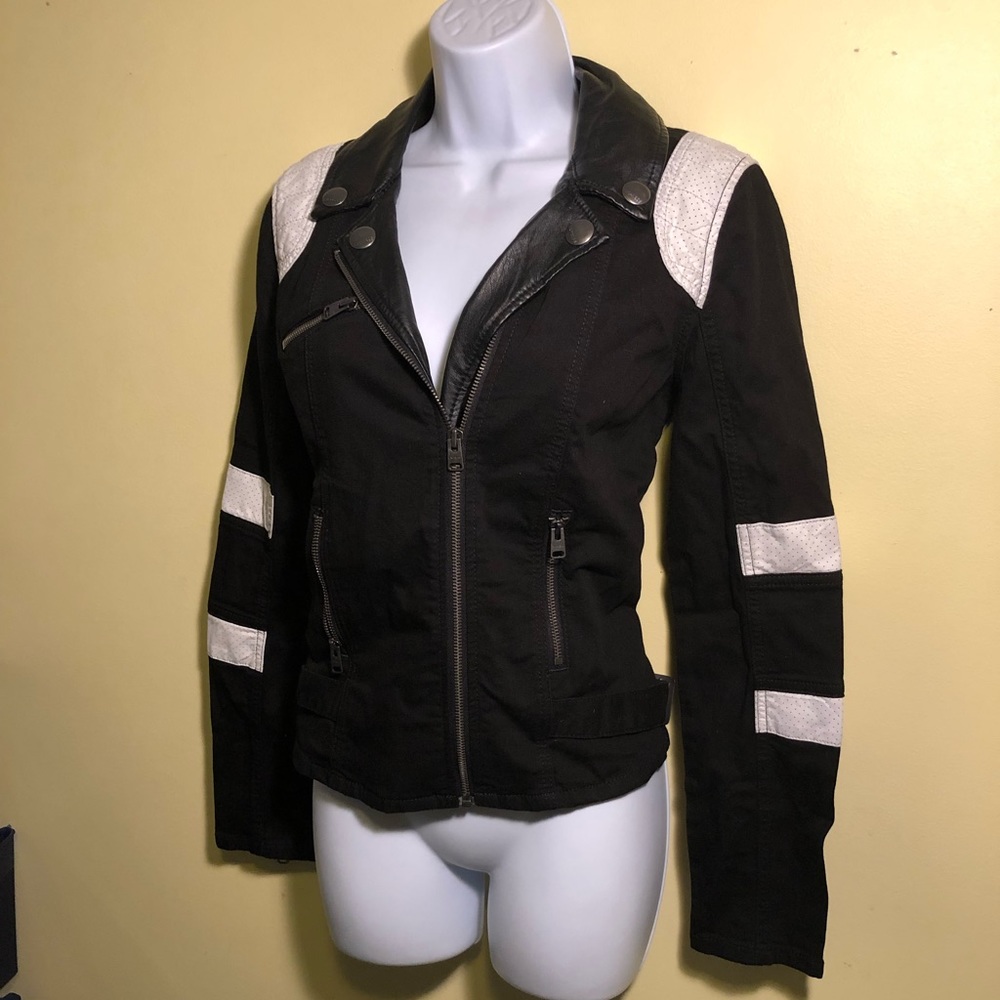 Express Moto Jacket Size Medium - image 4